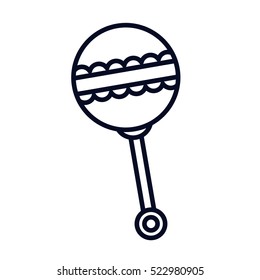 Isolated baby maraca design