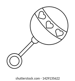 Isolated baby maraca design vector illustration