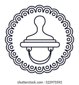 Isolated baby pacifier design