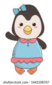 Isolated baby penguin cartoon design