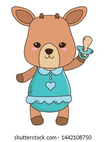 Isolated baby reindeer cartoon design