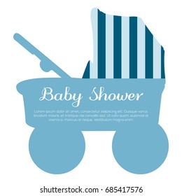 Isolated baby shower label with text, Vector illustration