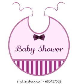 Isolated baby shower label with text, Vector illustration