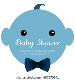 Isolated baby shower label with text, Vector illustration
