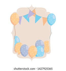 Isolated baby shower symbol design