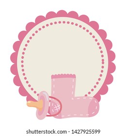 Isolated baby shower symbol design