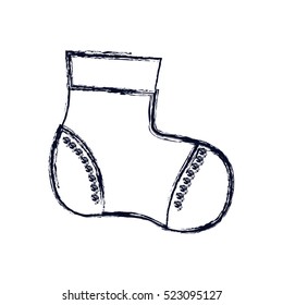 Isolated baby sock design
