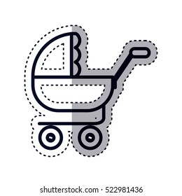 Isolated baby stroller design