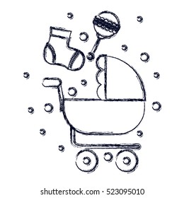 Isolated baby stroller design