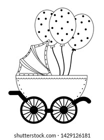 Isolated baby stroller design vector illustration