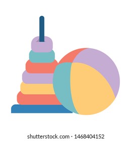 Isolated baby toy design vector illustration