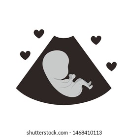 Isolated Baby Ultrasound Design Vector Illustration