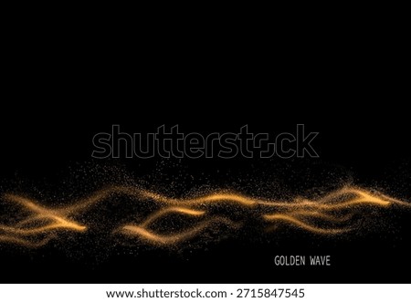 An isolated background with an exquisite gold wavy pattern