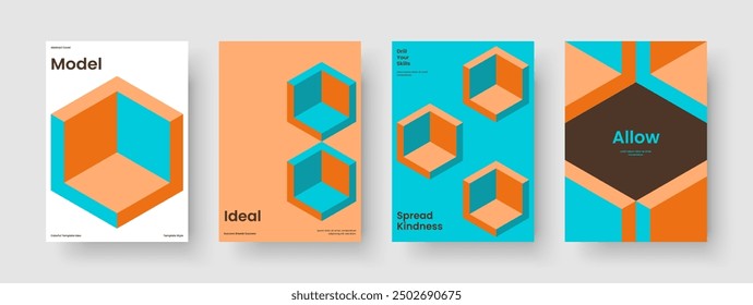 Isolated Background Layout. Geometric Book Cover Design. Modern Brochure Template. Flyer. Report. Business Presentation. Banner. Poster. Notebook. Pamphlet. Newsletter. Portfolio. Handbill