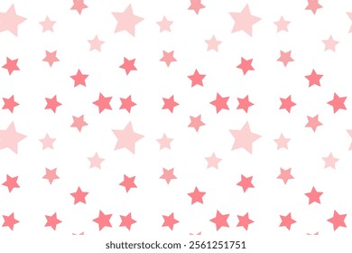 Isolated background Pink stars Seamless vector pattern for textile Wraping papper cards wallpaper baby gir children Perfect kids fabric Simple Abstract Starry Print Fabric Textile Decoration packaging