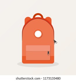 Isolated backpack icon. Rucksack for school, business, camping, street, travel and tourism. Vector illustration, flat design