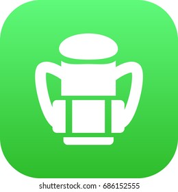Isolated Backpack Icon Symbol On Clean Background. Vector Rucksack Element In Trendy Style.