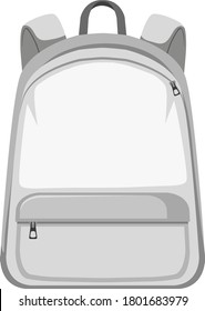 Isolated backpack on white background illustration