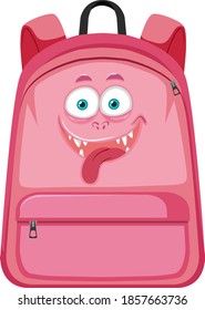 Isolated backpack on white background illustration