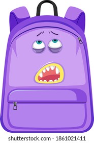 Mochila aislada en ilustración de fondo blanco