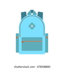 Isolated backpack on white background. Flat style icon. Vector.