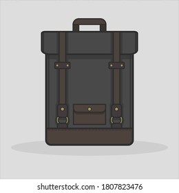 Icono de símbolo de mochila aislada 