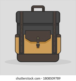 Isolated Backpack symbol icon design 