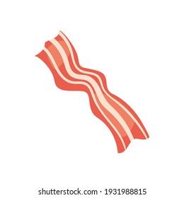 Isolated bacon, food and meal