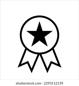Isolated badge icon. Editable stroke and color. EPS vector file
