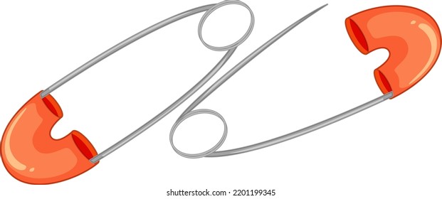 Isolated badge pin on white background illustration
