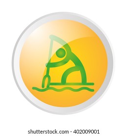 Isolated badge with a sport icon on a white background