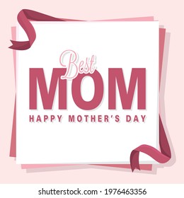 Isolated badge with text Mother day poster Vector