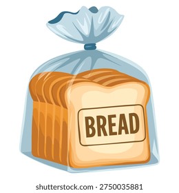 Isolated bag of bread vector illustration created for bakery products grocery packaging food advertising daily bread and culinary themed projects