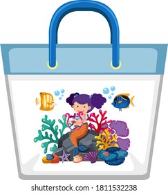 Isolated bag on white background illustration