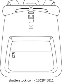 Isolated bag on white background illustration