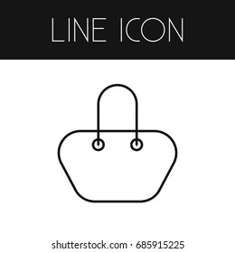 Isolated Bag Outline. Handbag Vector Element Can Be Used For Bag, Handbag, Case Design Concept.