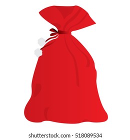 Isolated bag of presents on a white background, Vector illustration