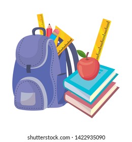 Isolated bag of school design vector illustration