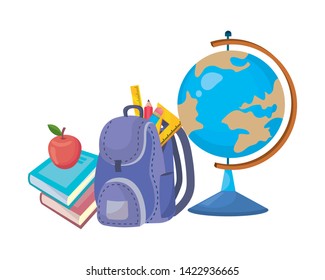 Isolated bag of school design vector illustration