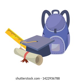 Isolated bag of school design vector illustration