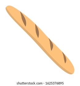 Isolated baguette icon. Bakery product - Vector illustration