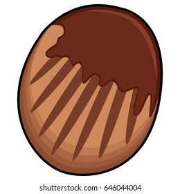 Isolated bakery cookie on a white background, Vector illustration