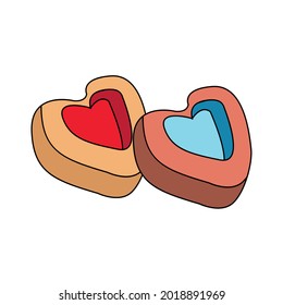 Isolated bakery dessert with sugar Vector illustration