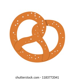 Isolated bakery pretzel