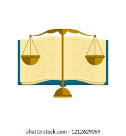 Isolated balance with a book icon. Vector illustration design