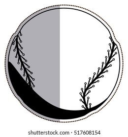 Isolated ball of baseball design