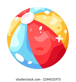 Isolated ball bright beach vector illustration