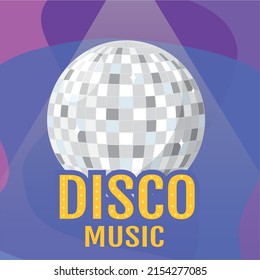 Isolated ball disco music vector illustration