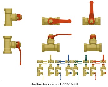 Isolated ball valve on transparent background
