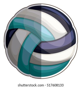 Isolated ball of volleyball design